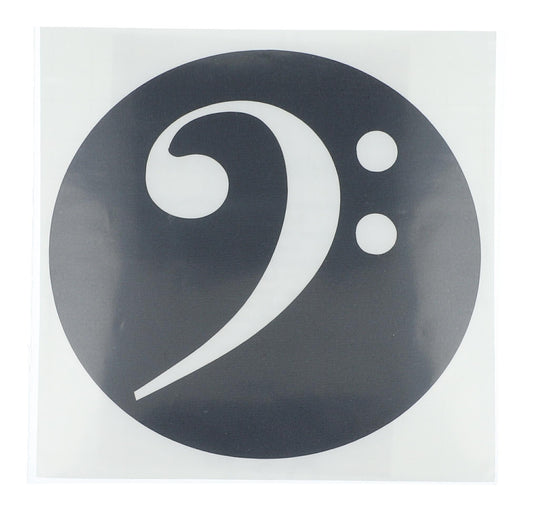 round bass clef sticker