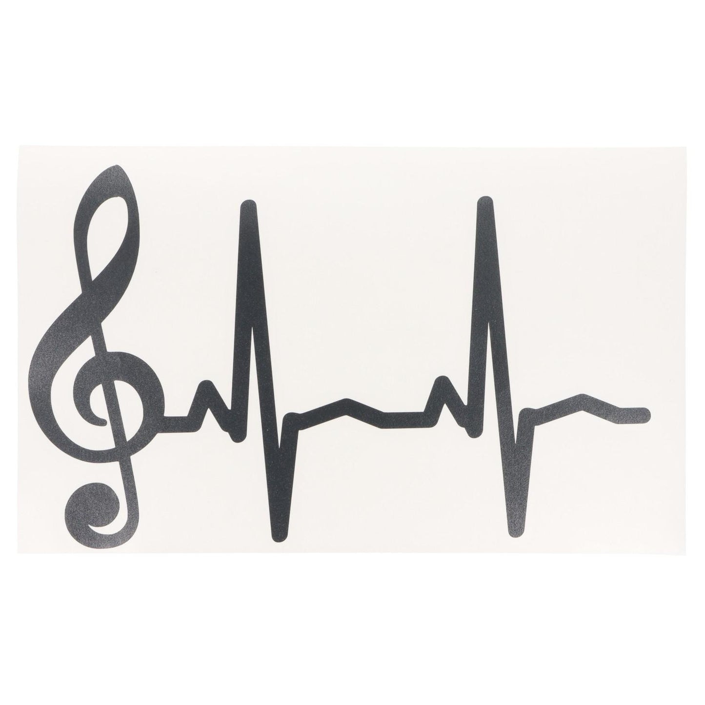 Musikalischer Autosticker Violinschlüssel und Herzschlag