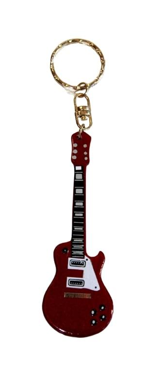 Les Paul guitar keychain, red, approx. 10 cm