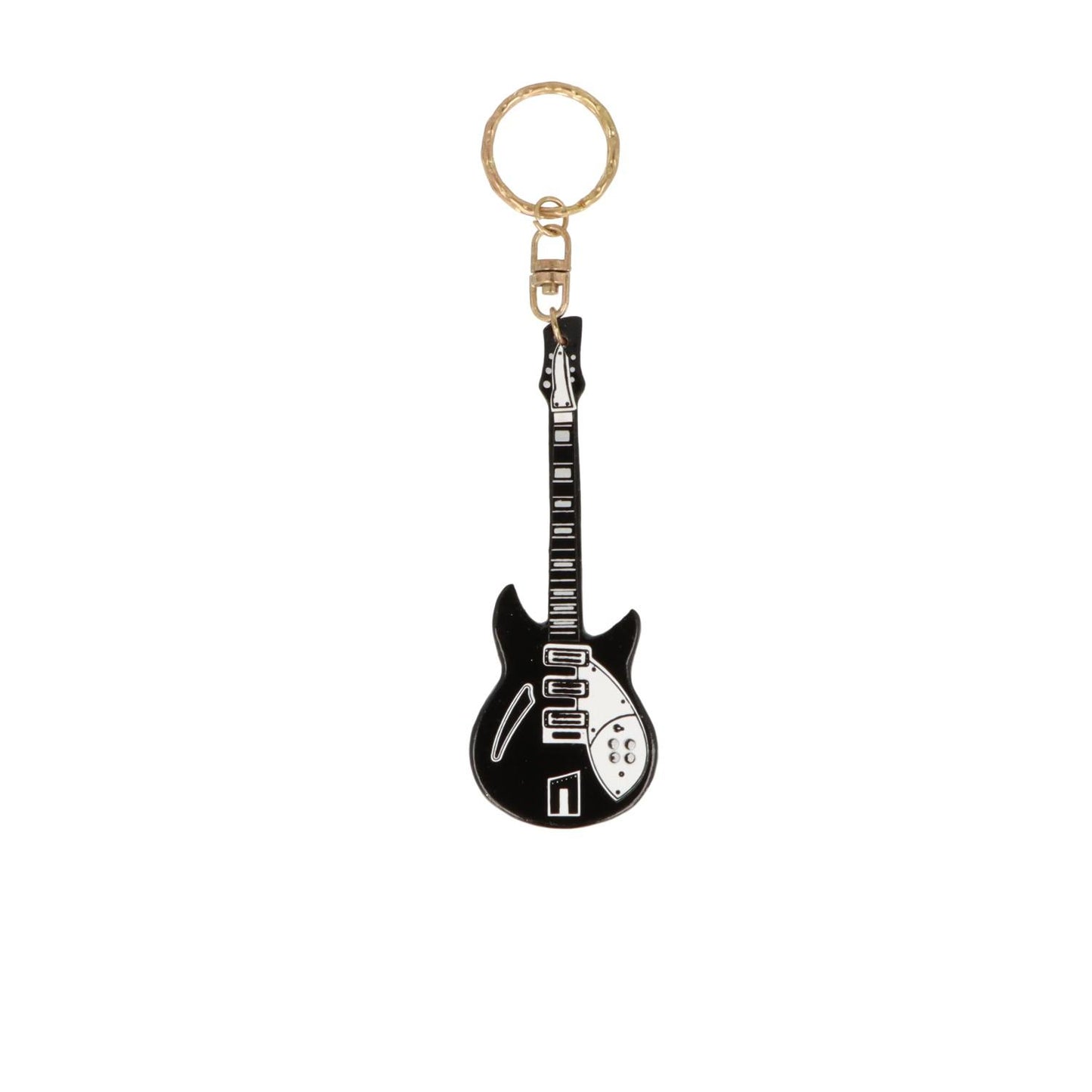 Rickenbacker guitar keychain, black, approx. 10 cm