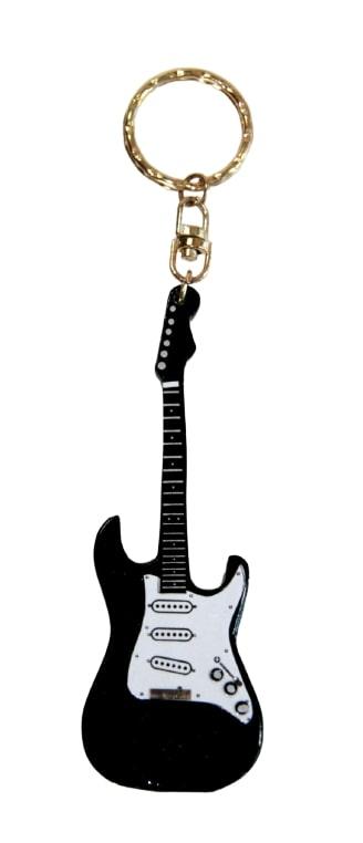 Fender keychain, electric guitar, red or black, approx. 7 cm