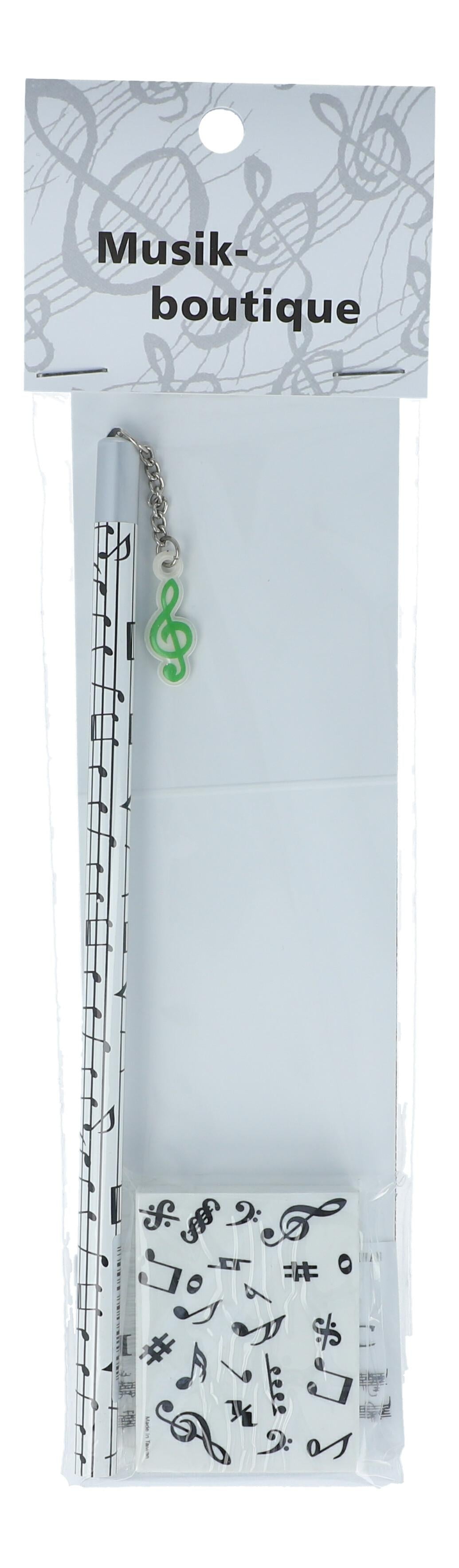 Writing set with music line pencil and music mix eraser