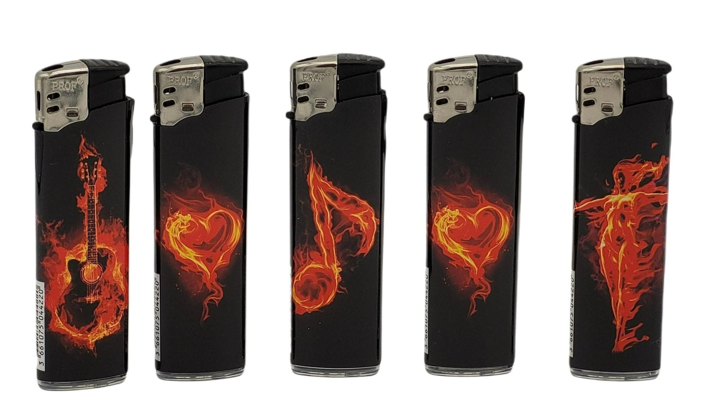 Electronic Lighters Flames Pack of 5