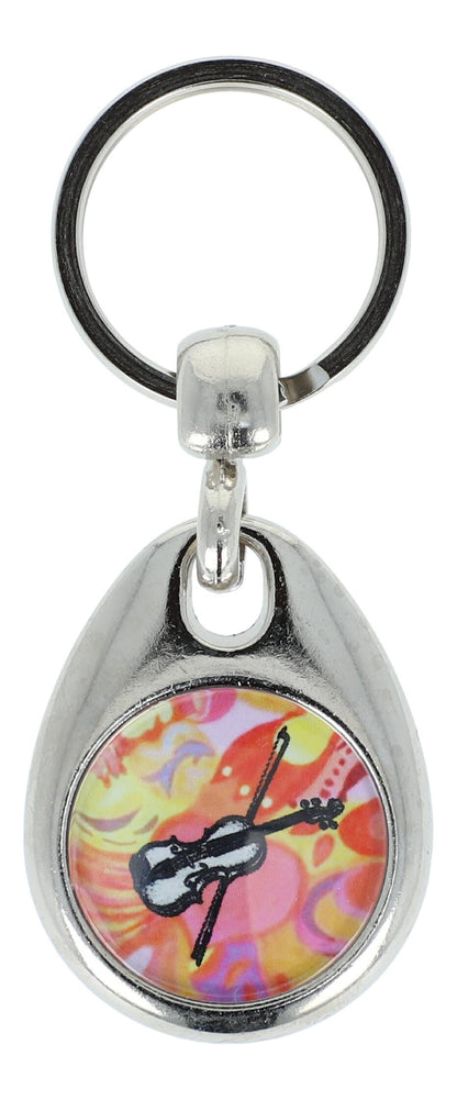 colorful keychains with instruments and musical motifs (double-sided)