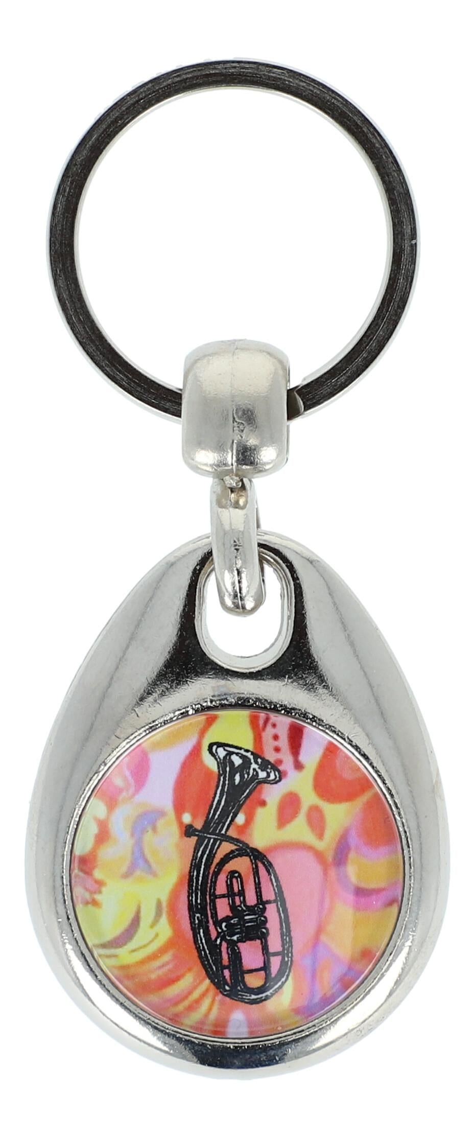 colorful keychains with instruments and musical motifs (double-sided)