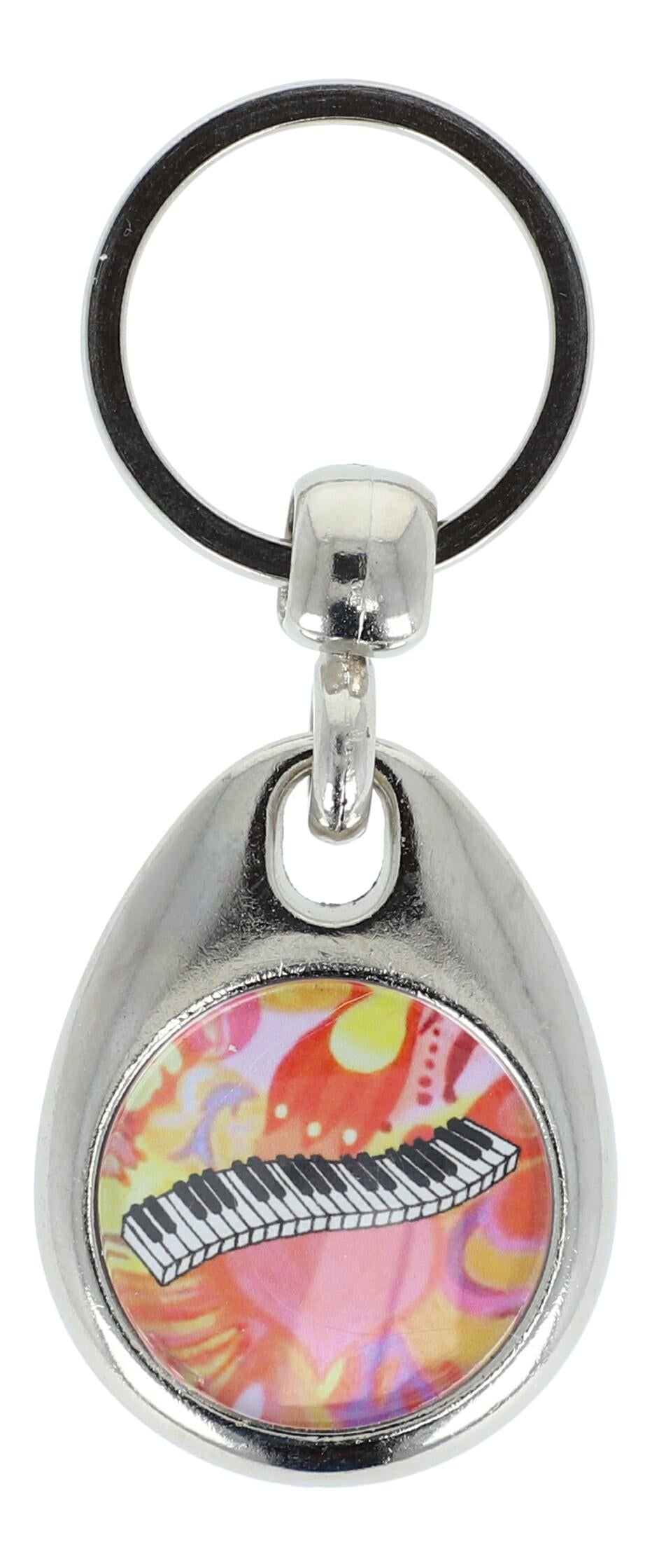 colorful keychains with instruments and musical motifs (double-sided)