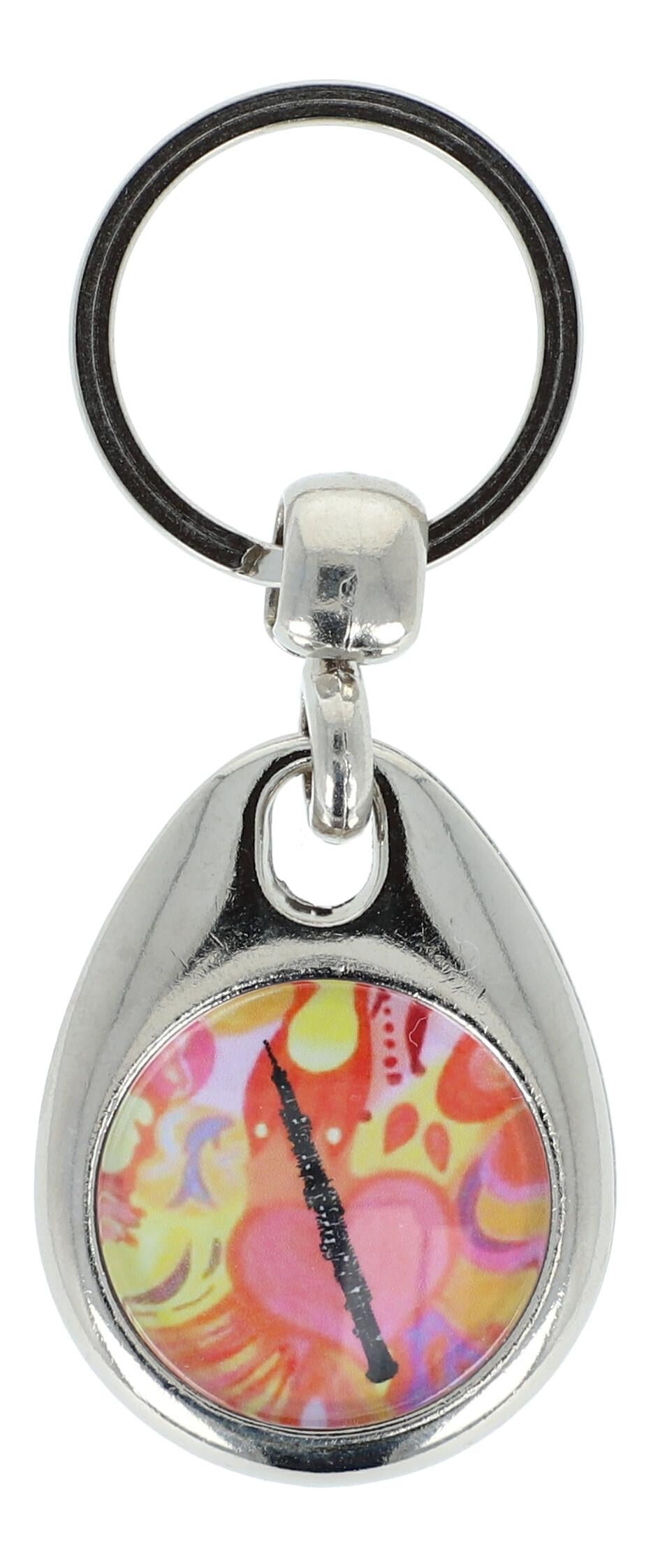 colorful keychains with instruments and musical motifs (double-sided)