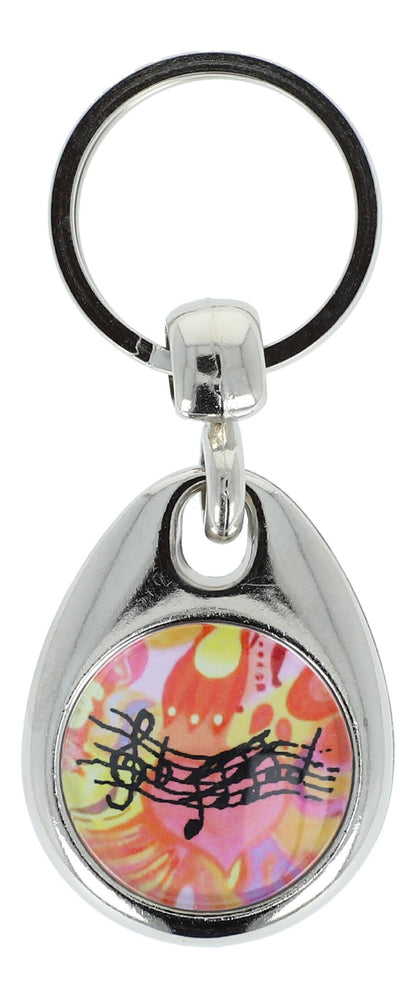 colorful keychains with instruments and musical motifs (double-sided)