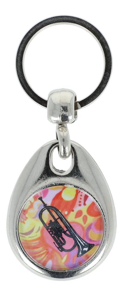 colorful keychains with instruments and musical motifs (double-sided)