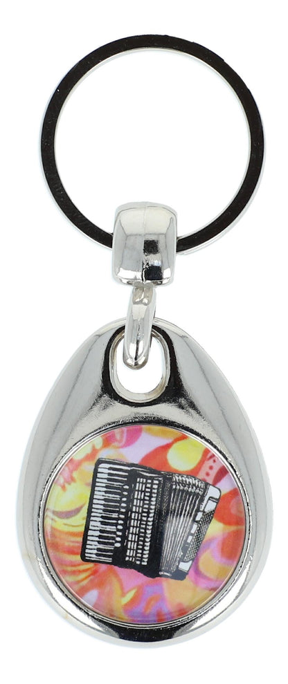 colorful keychains with instruments and musical motifs (double-sided)