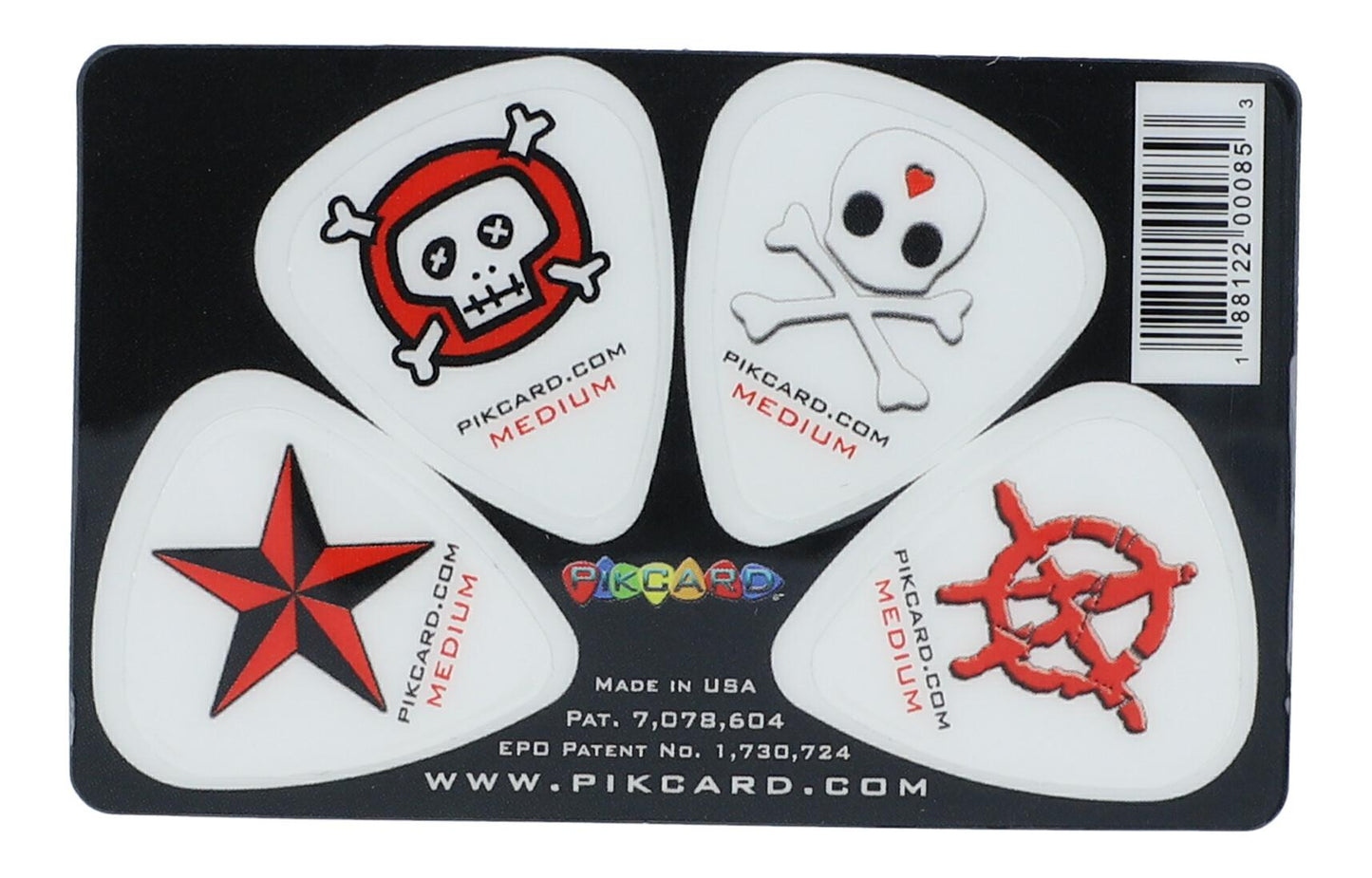 Plectrum Card with 4 Picks, Nautical Star