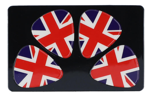 Plectrum card with 4 picks, Union Jack