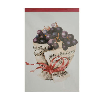 Double card, sheet music with grapes