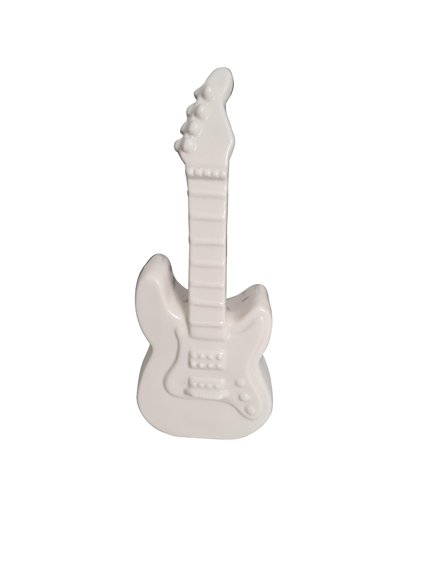 white porcelain guitar money box