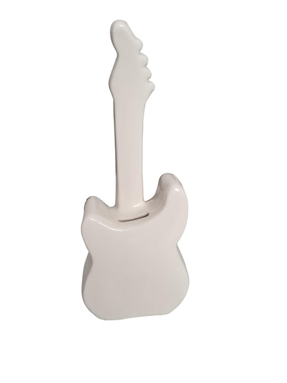 white porcelain guitar money box