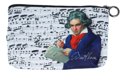 Cosmetic bags with composers Bach, Beethoven or Mozart