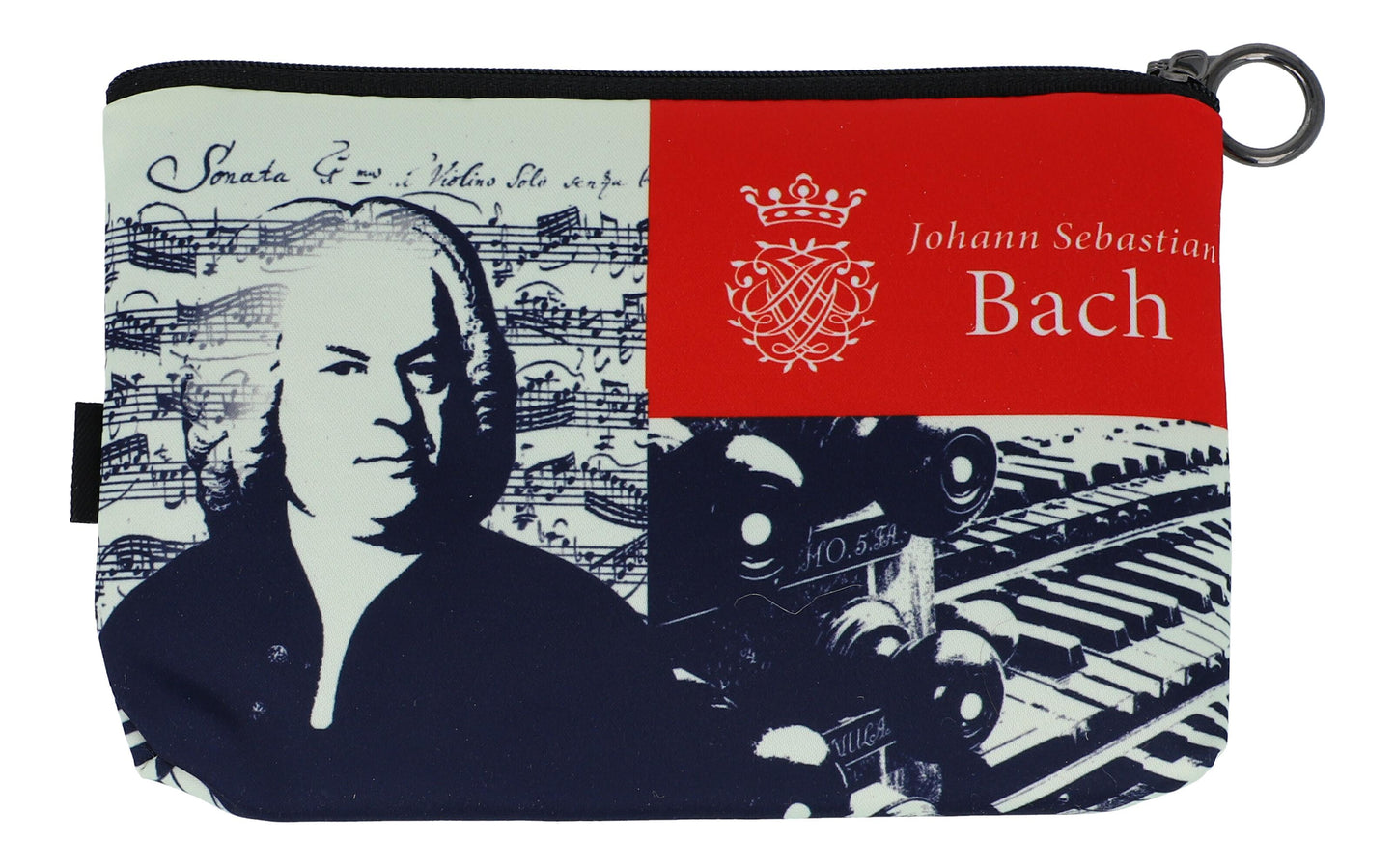 Cosmetic bags with composers Bach, Beethoven or Mozart