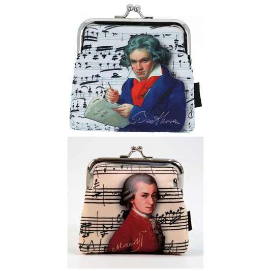 Klick-Geldbörsen mit Komponisten Mozart oder Beethoven