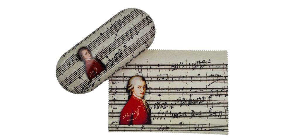 Glasses case and microfiber cloth Wolfgang Amadeus Mozart