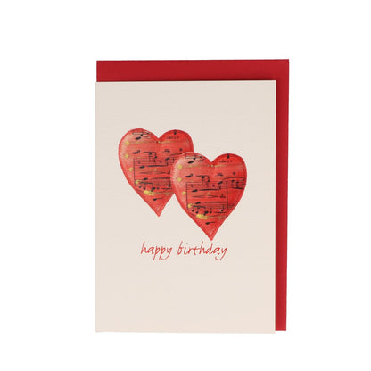 Double cards, red heart in different variations