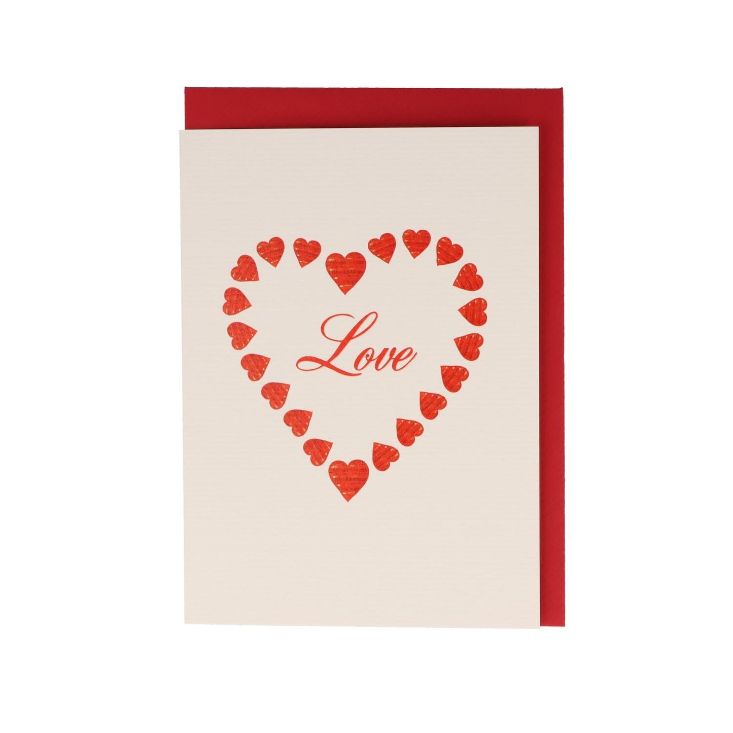 Double cards, red heart in different variations