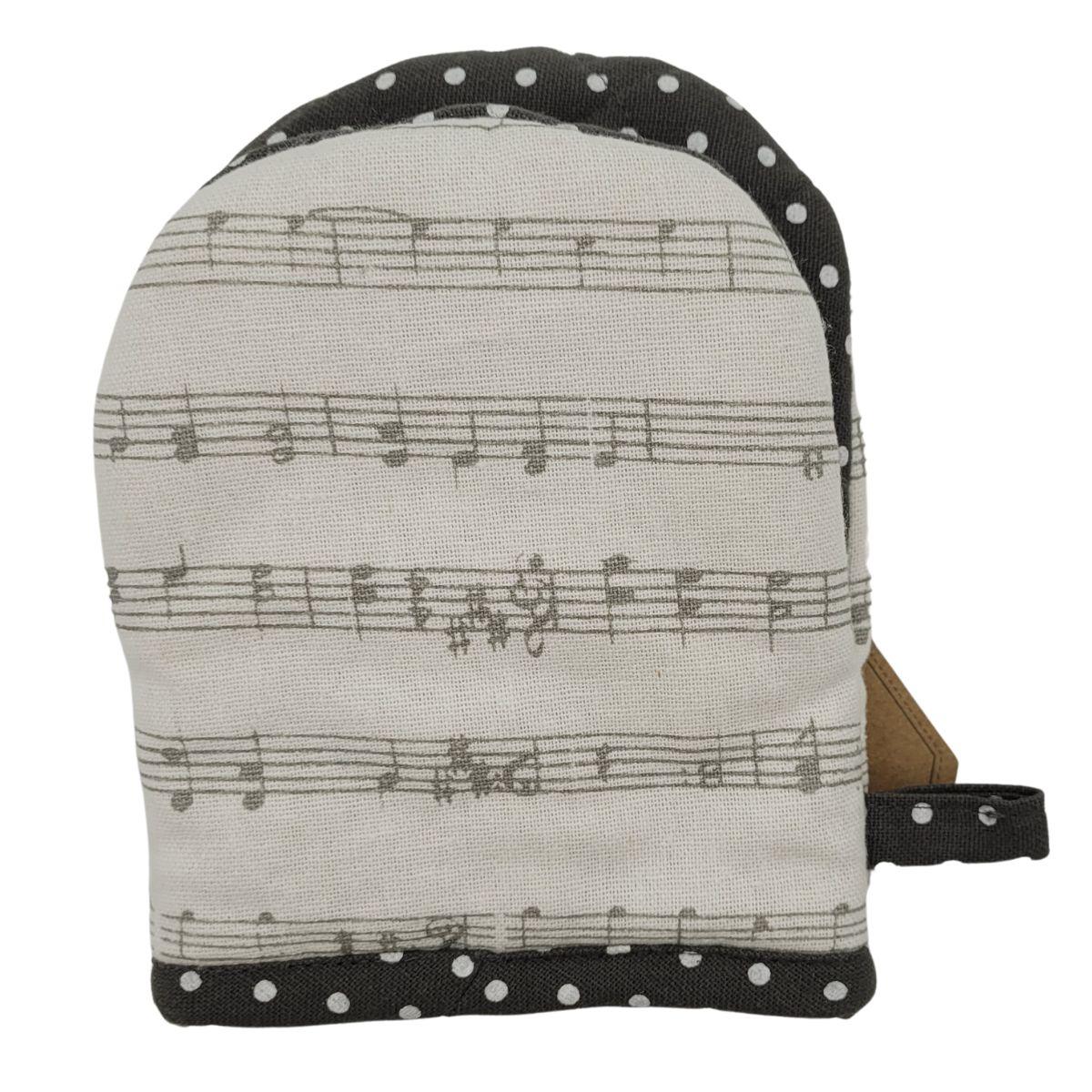 Oven glove "Schnappi", music, notes &amp; dots