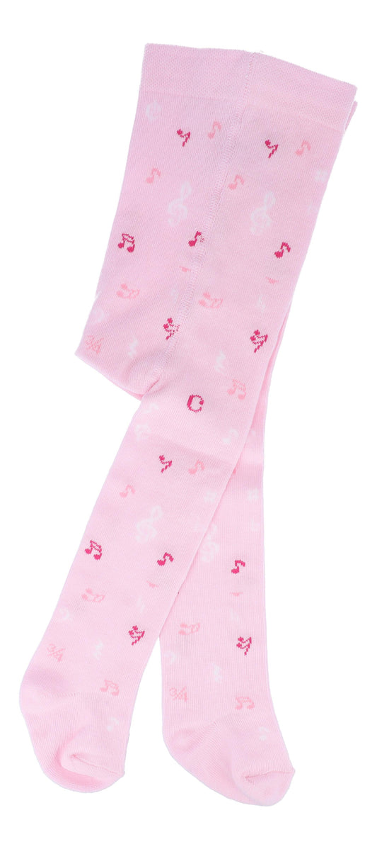 Babystrumpfhose in rosa/pink mit Noten - Größe: 62/68
