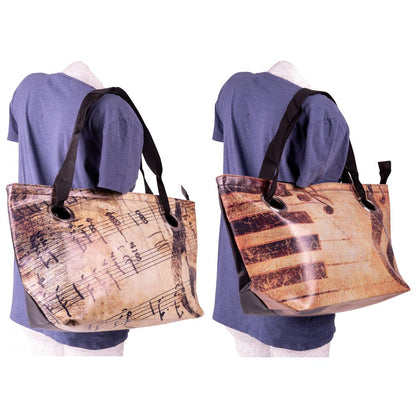 Large shopping bag with design notes or keyboard