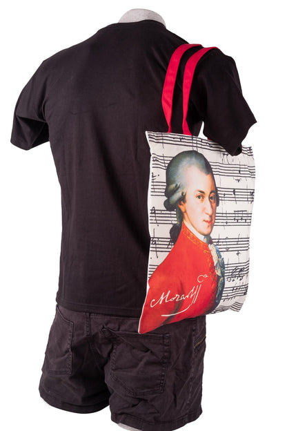 Einkaufstasche mit Komponisten Mozart oder Beethoven