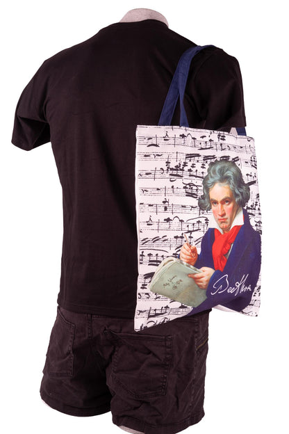 Einkaufstasche mit Komponisten Mozart oder Beethoven