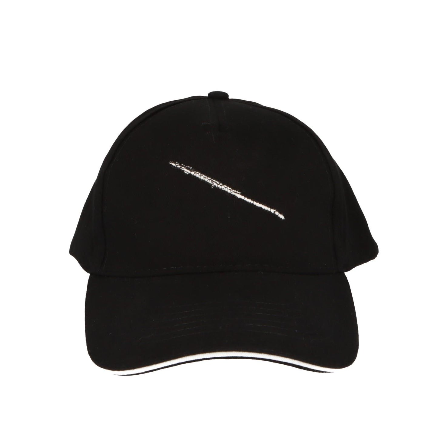 Baseball cap with embroidered instruments, black, cotton