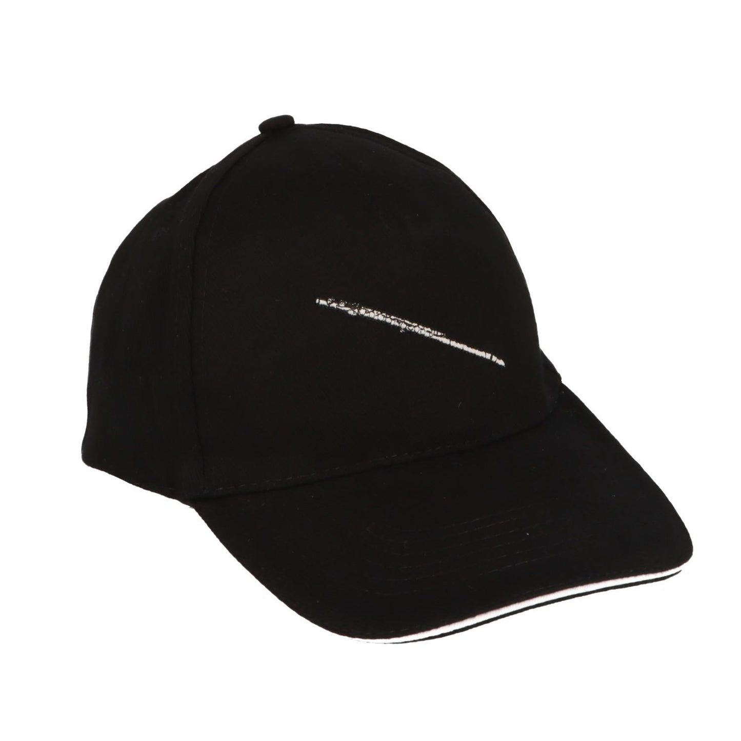 Baseball cap with embroidered instruments, black, cotton