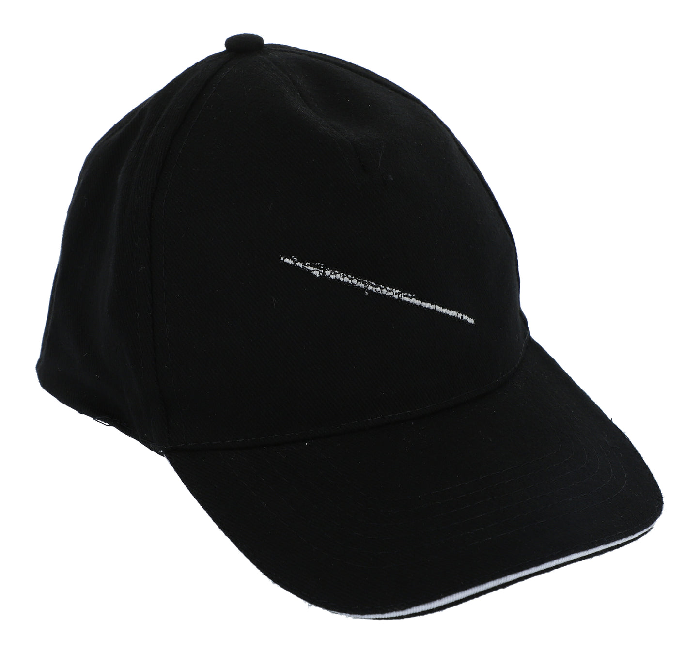 Baseball cap with embroidered instruments, black, cotton