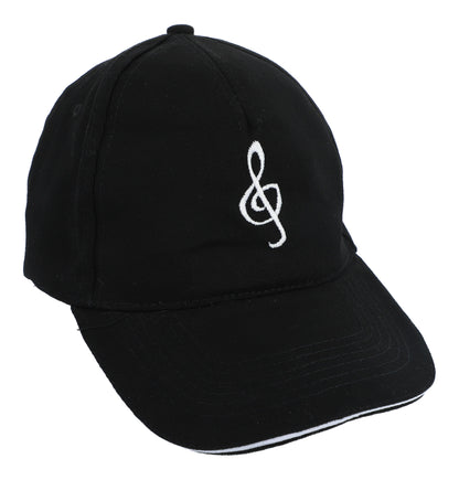 Baseball-Cap mit eingestickten Instrumenten, schwarz, Baumwolle