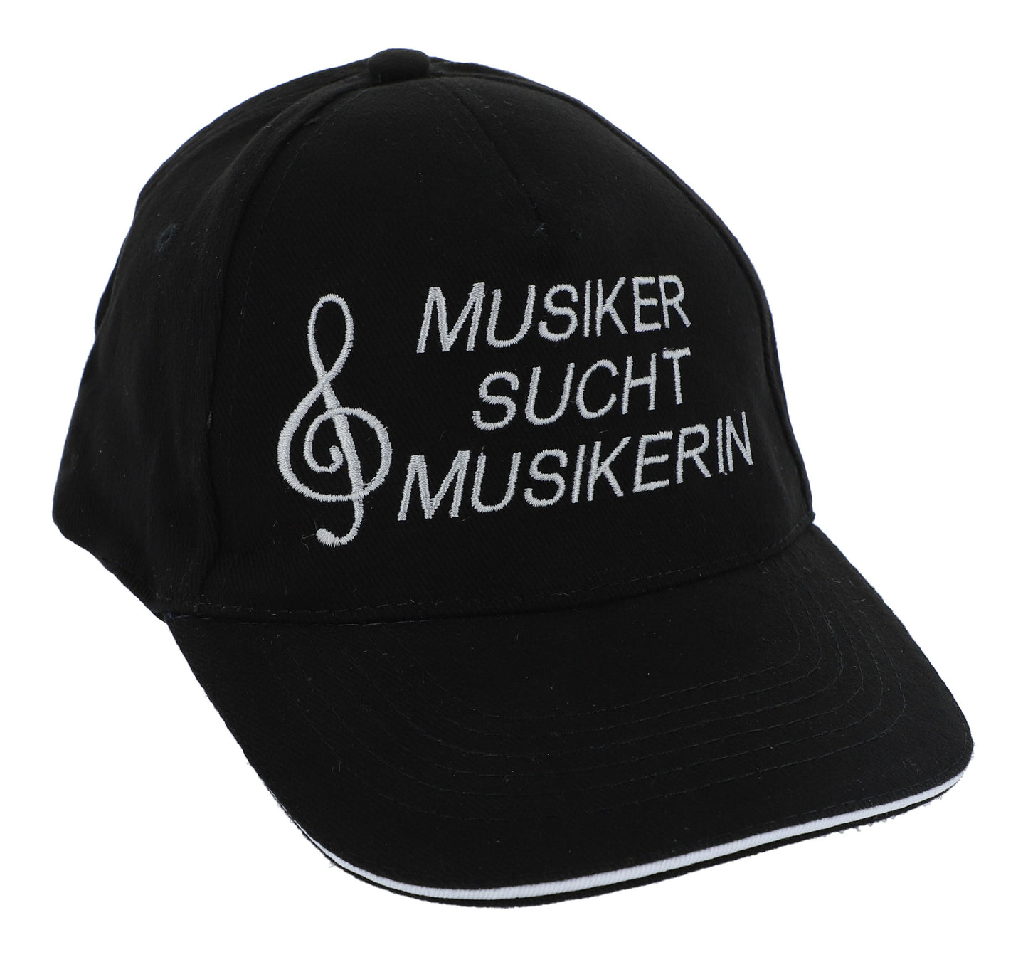Baseball-Cap mit Musiker-Sprüchen, schwarz, Baumwolle
