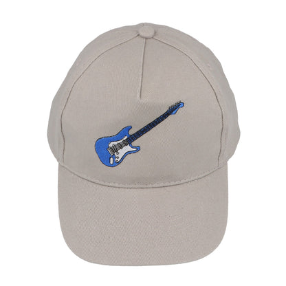 Baseball-Cap mit eingestickten Instrumenten, grau, Baumwolle
