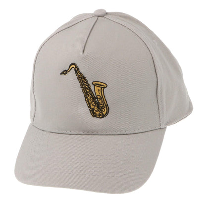 Baseball-Cap mit eingestickten Instrumenten, grau, Baumwolle
