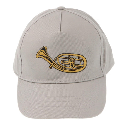 Baseball-Cap mit eingestickten Instrumenten, grau, Baumwolle