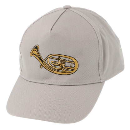 Baseball-Cap mit eingestickten Instrumenten, grau, Baumwolle