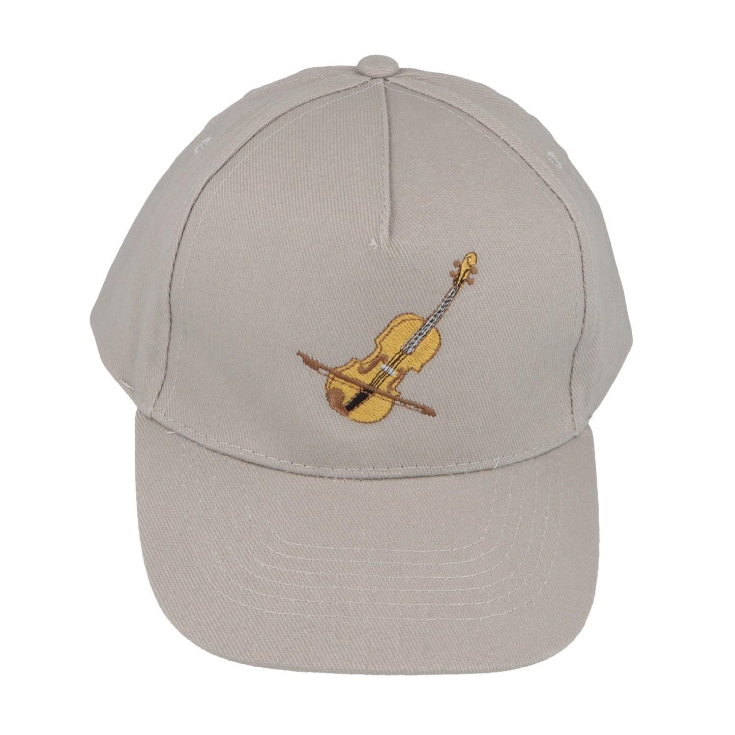 Baseball-Cap mit eingestickten Instrumenten, grau, Baumwolle