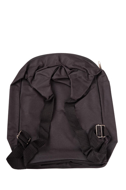 black children's backpack with treble clef