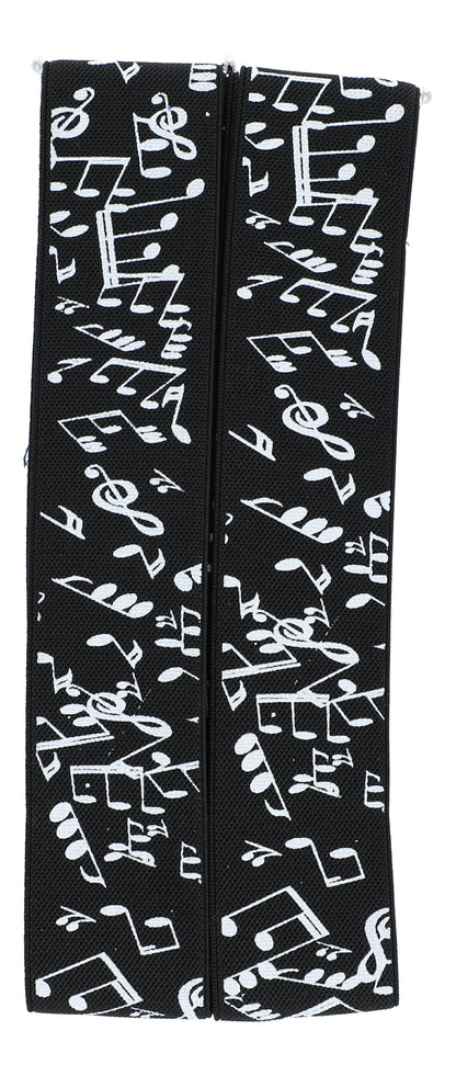 Suspenders with notes in black