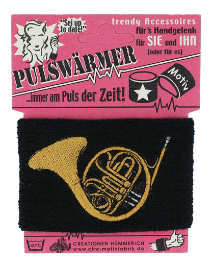 Sweatband with embroidered instruments