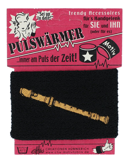 Sweatband with embroidered instruments