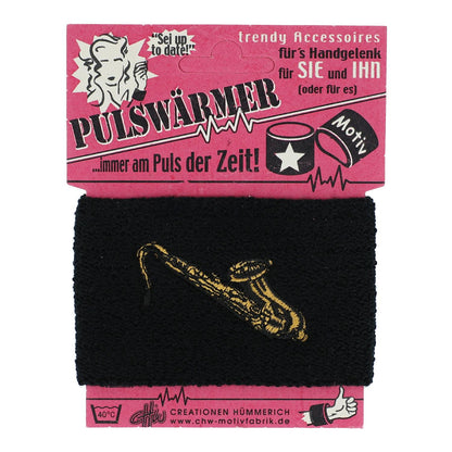 Sweatband with embroidered instruments