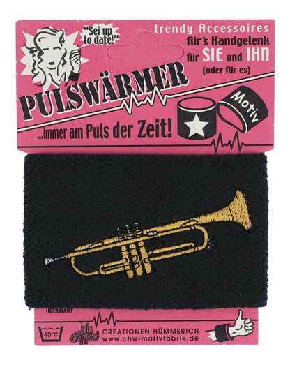 Sweatband with embroidered instruments