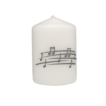 Candle with music line in gift packaging