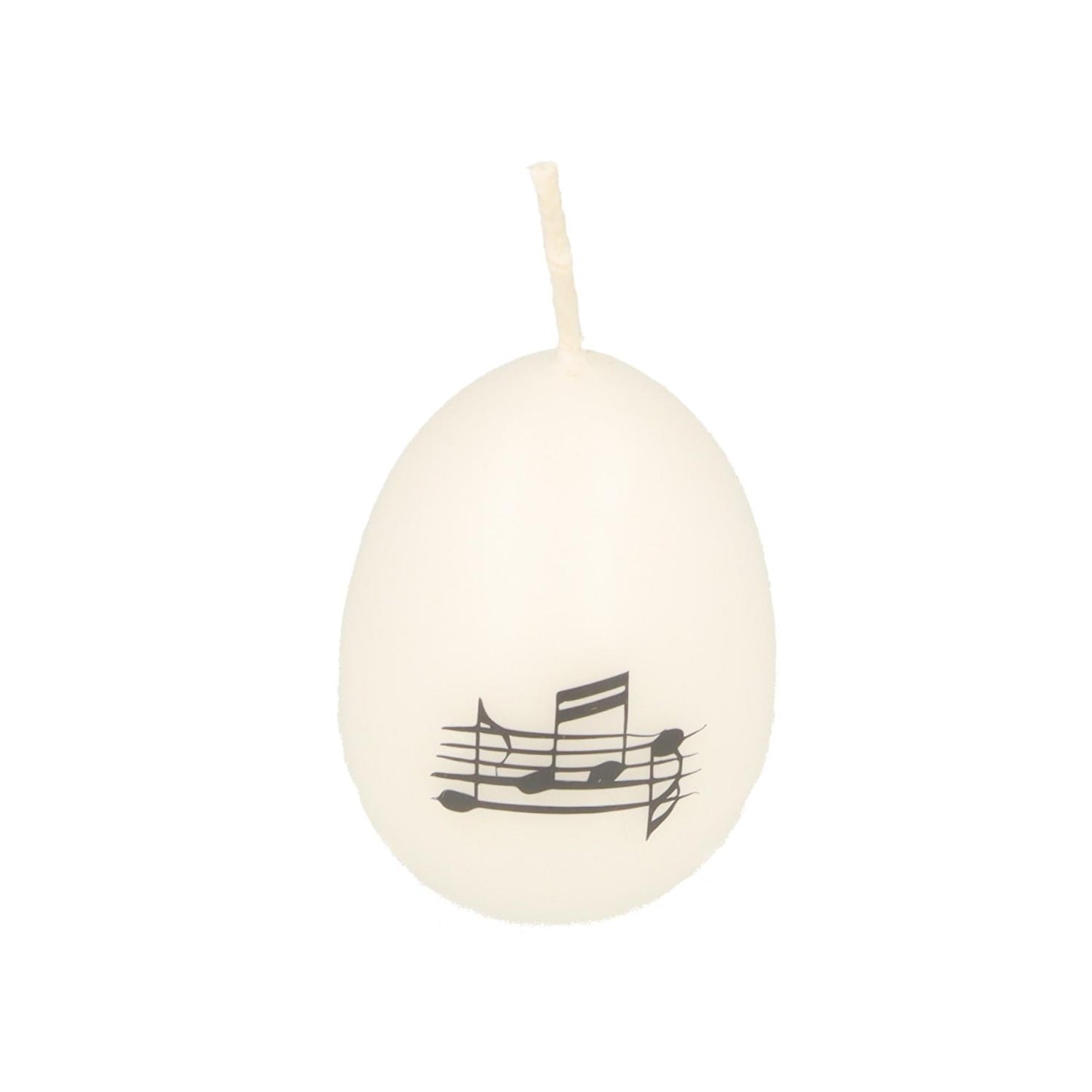 Egg candle, white/anthracite, various motifs