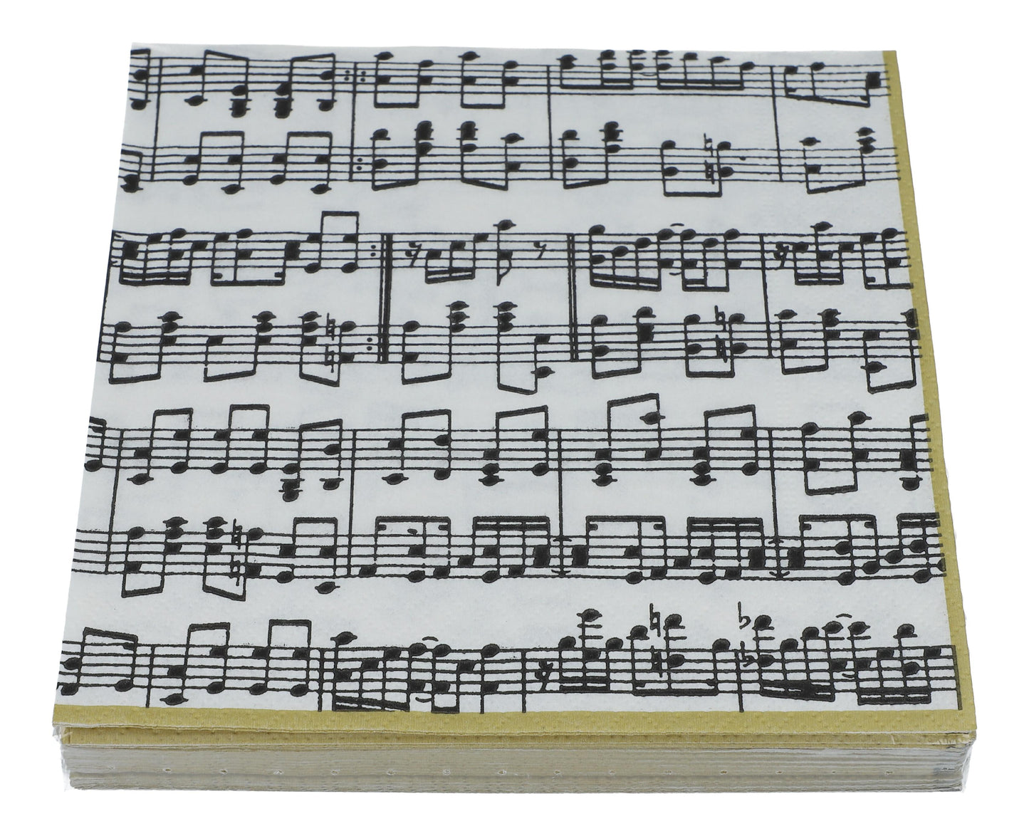 Napkins "Musica", musical notes with gold border