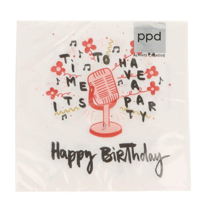 Napkins "Happy Birthday" it's time to have a party